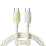 JOYROOM S-A53 Fluorescent Series 60W Type-C to Type-C Fast Charging Data Cable, Length:2m(Beige)