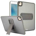 For iPad 4 / 3 / 2 9.7 inch Skin Feel Holder PC Hybrid TPU Tablet Case(Grey)