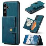 For Samsung Galaxy S24 FE 5G JEEHOOD J01 Retro Magnetic Detachable Wallet Phone Case(Blue)