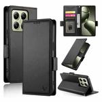 For Xiaomi 14T Side Buckle Magnetic Frosted Leather Phone Case(Black)