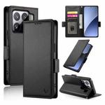 For Xiaomi 15 Side Buckle Magnetic Frosted Leather Phone Case(Black)