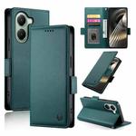 For Xiaomi Poco X7 Pro / Redmi Turbo 4 Side Buckle Magnetic Frosted Leather Phone Case(Dark Green)