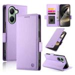For Xiaomi Poco X7 Pro / Redmi Turbo 4 Side Buckle Magnetic Frosted Leather Phone Case(Purple)