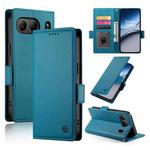 For OnePlus Nord 4 5G Side Buckle Magnetic Frosted Leather Phone Case(Blue)