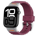 For Apple Watch 42mm / 41mm / 40mm / 38mm Trailblazer Silicone Watch Band(Wine Red)