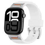 For Apple Watch 42mm / 41mm / 40mm / 38mm Trailblazer Silicone Watch Band(White)