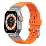 For Apple Watch 46mm / 49mm / 45mm / 44mm Trailblazer Oval Holes Silicone Watch Band(Orange)