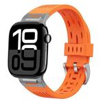 For Apple Watch 42mm / 41mm / 40mm / 38mm Trailblazer Oval Holes Silicone Watch Band(Orange)