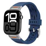 For Apple Watch 42mm / 41mm / 40mm / 38mm Trailblazer Oval Holes Silicone Watch Band(Midnight Blue)