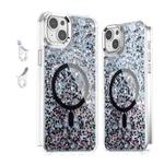 For iPhone 15 Plus Epoxy Glitter MagSafe Magnetic TPU Phone Case(Black)