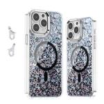 For iPhone 14 Pro Max Epoxy Glitter MagSafe Magnetic TPU Phone Case(Black)