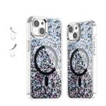 For iPhone 14 / 13 Epoxy Glitter MagSafe Magnetic TPU Phone Case(Black)