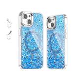 For iPhone 14 / 13 Epoxy Glitter MagSafe Magnetic TPU Phone Case(Blue)