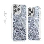 For iPhone 13 Pro Max Epoxy Glitter MagSafe Magnetic TPU Phone Case(White)