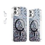 For iPhone 11 Epoxy Glitter MagSafe Magnetic TPU Phone Case(Black)