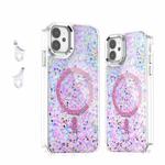 For iPhone 11 Epoxy Glitter MagSafe Magnetic TPU Phone Case(Pink)