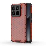 For Xiaomi 15 Pro 5G Honeycomb Shockproof Phone Case(Red)