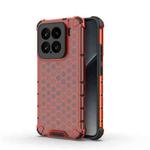 For Xiaomi 15 5G Honeycomb Shockproof Phone Case(Red)