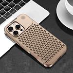 For iPhone 16 Pro Max R-JUST RJ58 Aromatherapy Metal Cooling Phone Case(Gold)