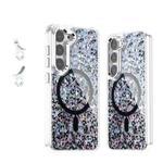 For Samsung Galaxy S23 5G Epoxy Glitter MagSafe Magnetic TPU Phone Case(Black)