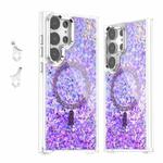 For Samsung Galaxy S23 Ultra 5G Epoxy Glitter MagSafe Magnetic TPU Phone Case(Purple)