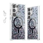 For Samsung Galaxy S24 Ultra 5G Epoxy Glitter MagSafe Magnetic TPU Phone Case(Black)