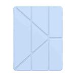 For iPad Pro 13 2024 Baseus Minimalist Series Y-shaped Tri-fold Leather Tablet Case(Blue)