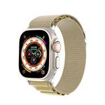 For Apple Watch 46mm / 49mm / 45mm / 44mm DUX DUCIS GS Series Nylon Loop Watch Band(Tan)