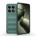 For Xiaomi 14T 5G Global Magic Shield TPU + Flannel Phone Case(Dark Green)