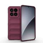 For Xiaomi 15 5G Magic Shield TPU + Flannel Phone Case(Wine Red)
