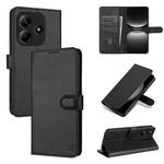 For Redmi Note 14 5G AZNS Skin Feel Calf Texture Flip Leather Phone Case(Black)