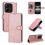 For Redmi Note 14 5G AZNS Skin Feel Calf Texture Flip Leather Phone Case(Rose Gold)