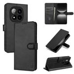 For Redmi Note 14 Pro+ 5G AZNS Skin Feel Calf Texture Flip Leather Phone Case(Black)