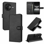 For Redmi K80 AZNS Skin Feel Calf Texture Flip Leather Phone Case(Black)