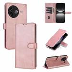 For Redmi K80 AZNS Skin Feel Calf Texture Flip Leather Phone Case(Rose Gold)