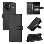 For Redmi K80 Pro AZNS Skin Feel Calf Texture Flip Leather Phone Case(Black)