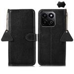 For Honor Play 60 Plus Genuine Leather Litchi Texture RFID Leather Phone Case(Black)