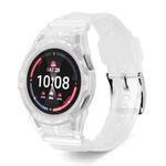 For Samsung Galaxy Watch 7 40mm Integrated TPU Watch Band(Frosted Transparent)