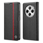 For Redmi 14C 4G LC.IMEEKE Carbon Fiber Texture Flip Leather Phone Case(Vertical Black)