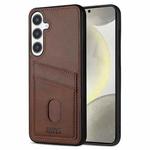 For Samsung Galaxy S24 5G AZNS K1 Series Card Slot Business Phone Case(Brown)