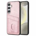 For Samsung Galaxy S24 5G AZNS K1 Series Card Slot Business Phone Case(Pink)