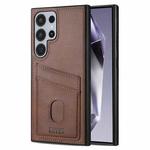 For Samsung Galaxy S24 Ultra 5G AZNS K1 Series Card Slot Business Phone Case(Brown)