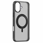 For iPhone 16 Baseus SkyRing Series 360 Ring Holder Magsafe Phone Case(Matte Black)