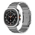 For Samsung Galaxy Watch8 / Watch8 Classic Three Beads Tortoise Buckle Titanium Steel Watch Band(Grey)