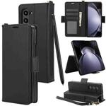 For Samsung Galaxy Fold4 5G Side Buckle Leather Phone Case(Black)