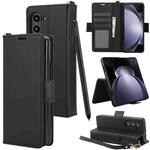 For Samsung Galaxy Fold5 5G Side Buckle Leather Phone Case(Black)