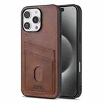 For iPhone 16 Pro Max AZNS K1 Series Card Slot Business Phone Case(Brown)