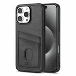 For iPhone 16 Pro Max AZNS K1 Series Card Slot Business Phone Case(Black)