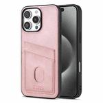 For iPhone 16 Pro AZNS K1 Series Card Slot Business Phone Case(Pink)