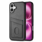 For iPhone 16 AZNS K1 Series Card Slot Business Phone Case(Black)